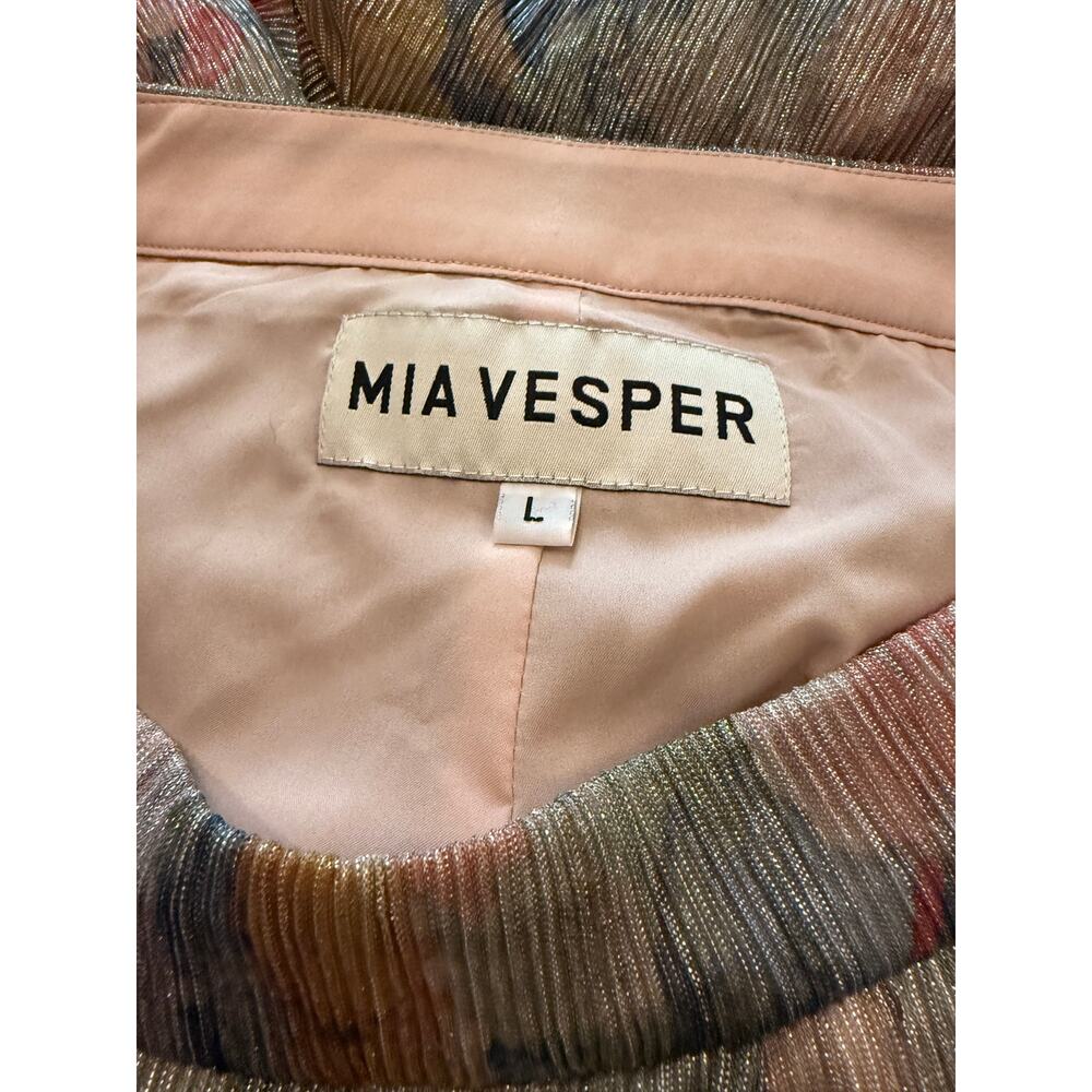 Mia Vesper Vesper Obscura Monet Plissé Pants | Abstract Pleated Wide Leg | L - Picture 8 of 8